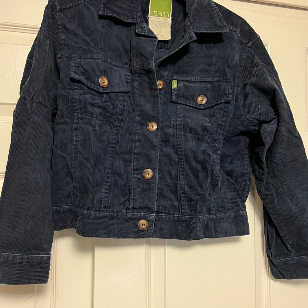 Esprit Dark Blue Corduroy Trucker Jacket